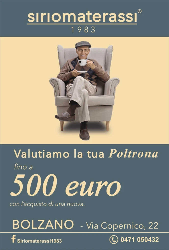 Offerte Valutiamo la tua Poltrona fino a 500 euro di Sirio materassi